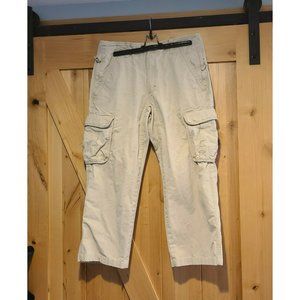 LL Bean Allagash Ripstop Cargo Hiking Pants Men's 33x25 Tan Outdoor Camping